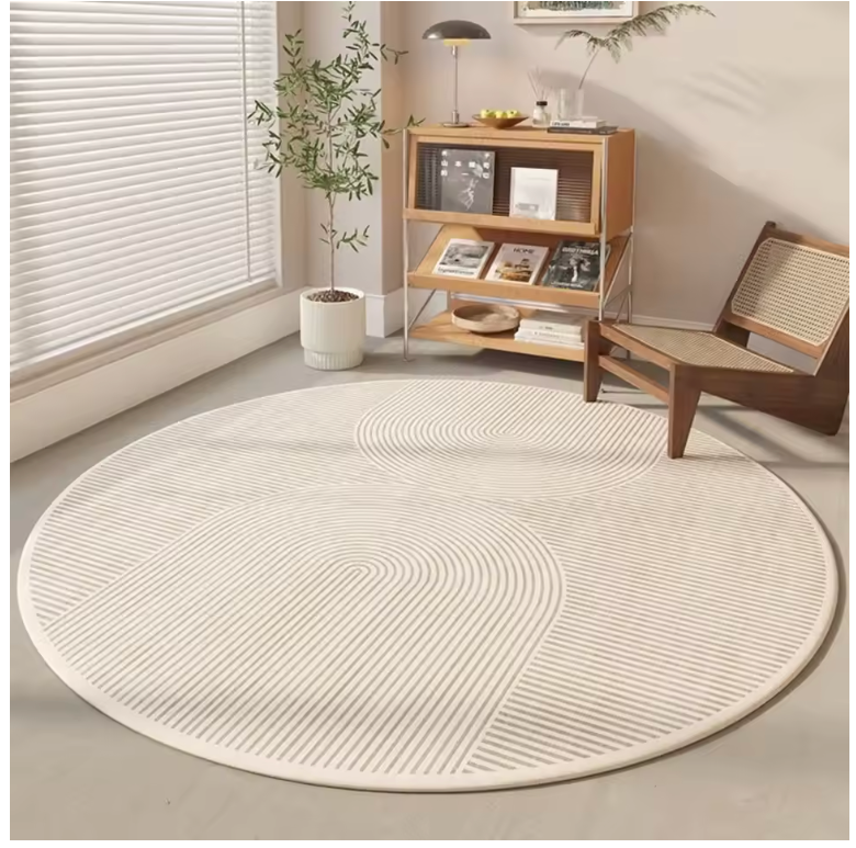 Cream Round Rug